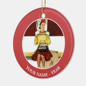 Cover Girl Keramik Ornament (Links)