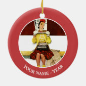 Cover Girl Keramik Ornament (Hinten)