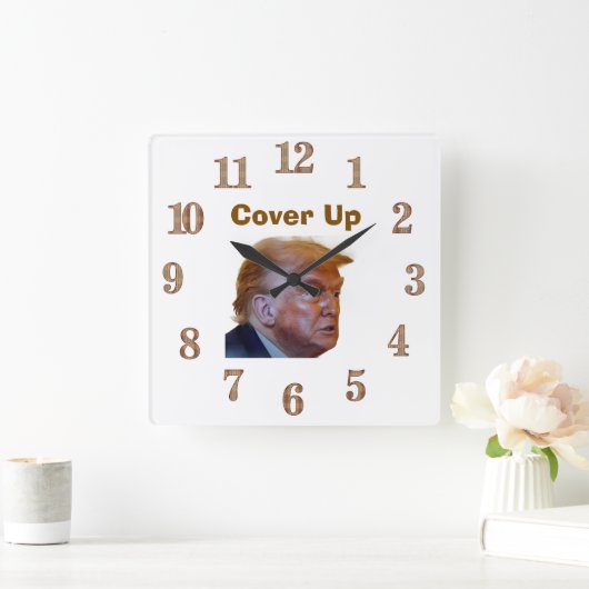 Cover Up Wall Clock Quadratische Wanduhr (Zuhause)