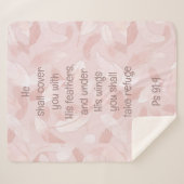Cover you with his Feathers Bible Quote Ps 91:4 Sherpadecke (Vorderseite (Horizontal))