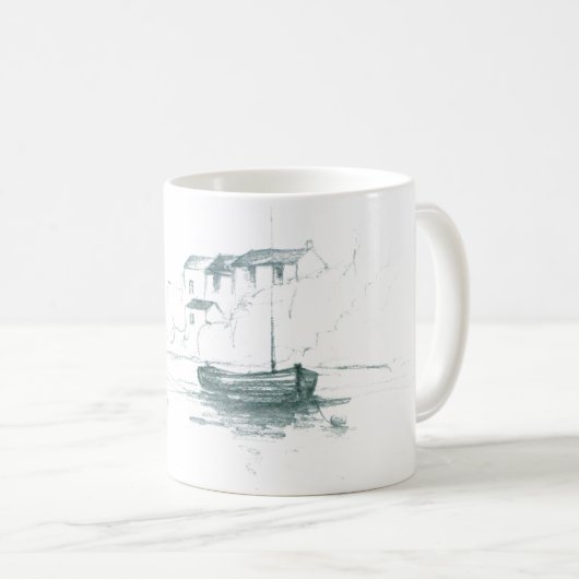Coverack, Cornwall-Tasse Kaffeetasse (VorderseiteRechts)