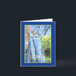 "COVERALLS HANGING ON CLOTHESLINE/YOU'RE CLASSIC KARTE<br><div class="desc">FADED AND WELL-WORN  "BIBS" (COVERALLS) HANGING TO DRY ON CLOTHESLINE WITH THE WORD,  "CLASSIC" ACROSS FRONT.   INSIDE TEXT READS,  "YOU'RE SUCH A CLASSIC,  YOU'LL NEVER GO OUT OF STYLE.  HAPPY BIRTHDAY,  MY FRIEND."  FRONT AND INSIDE TEXT IS CUSTOMIZABLE.</div>