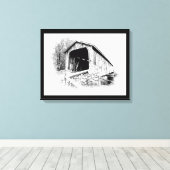 Covered Bridge Art Print Leinwanddruck (Insitu (Holzboden))