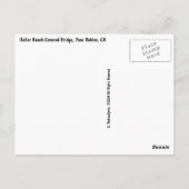 Covered Bridge at Halter Ranch, Paso Robles Postkarte (Rückseite)