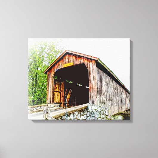 Covered Bridge — Canvas Print Leinwanddruck (Vorderseite)