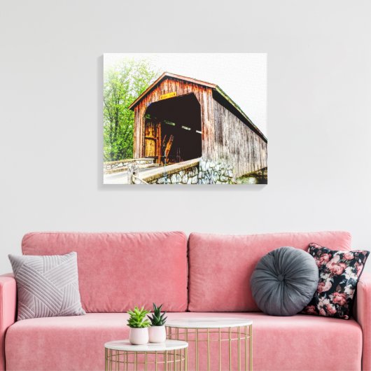Covered Bridge — Canvas Print Leinwanddruck (Insitu (Wohnzimmer))