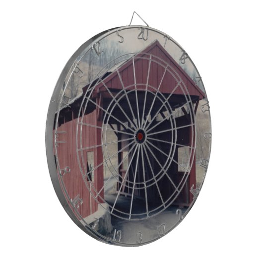 Covered Bridge Dartscheibe (Vorderseite Links)