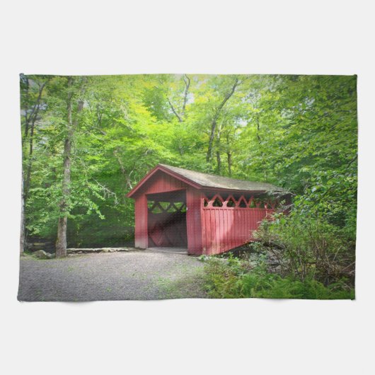 Covered Bridge Dish Handtuch (Horizontal)