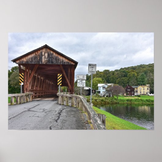 Covered Bridge, Downsville, New York Poster (Vorne)