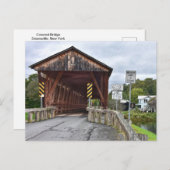 Covered Bridge, Downsville, New York Postkarte (Vorne/Hinten)