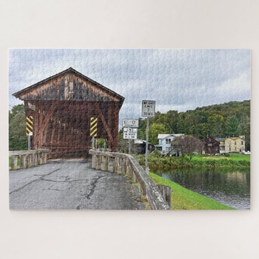 Covered Bridge, Downsville, New York Puzzle (Horizontal)