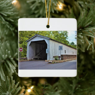 Covered Bridge Foto Keramikornament