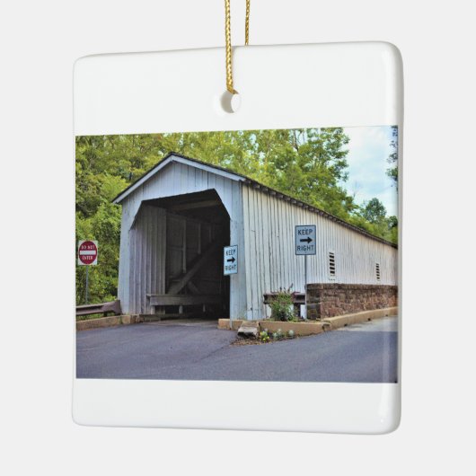 Covered Bridge Foto Keramikornament (Links)