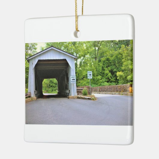 Covered Bridge Foto Keramikornament (Links)