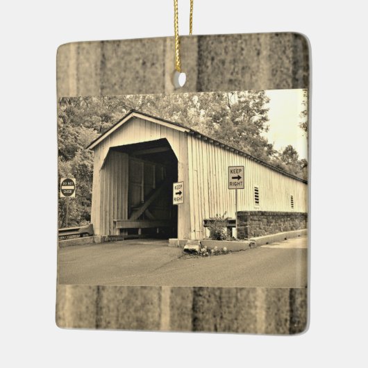 Covered Bridge Foto Keramikornament (Links)