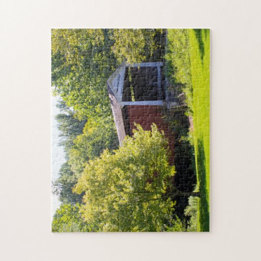 Covered Bridge Foto Puzzle (Vertikal)