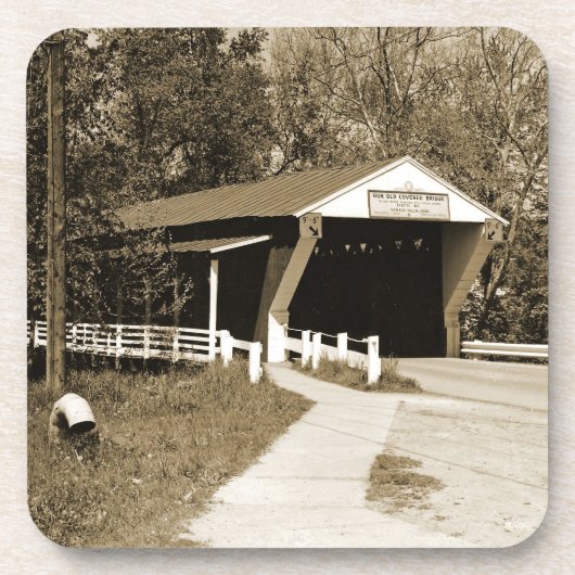 Covered Bridge Getränkeuntersetzer (Vorderseite)