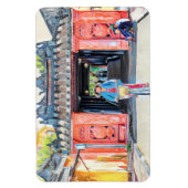 Covered Bridge Hoi An, Vietnam Asia Watercolor Magnet (Vertikal)