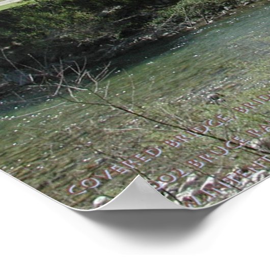 Covered Bridge in Bridgeport, Kalifornien Poster (Ecke)