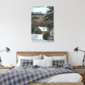 Covered Bridge in Flume im Winter Leinwanddruck (Insitu (Schlafzimmer))