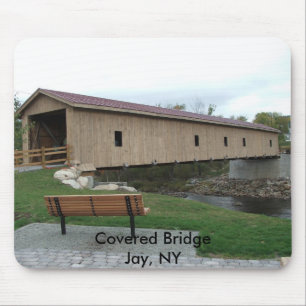 Covered Bridge Jay, NY Mousepad
