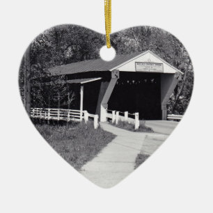 Covered Bridge Keramik Ornament