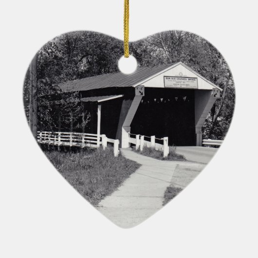 Covered Bridge Keramik Ornament (Hinten)