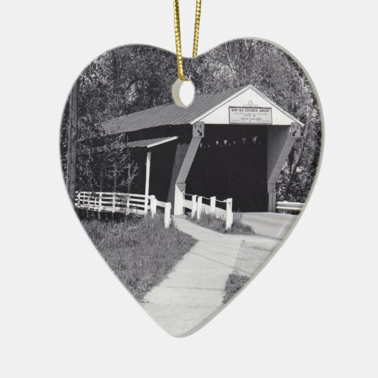 Covered Bridge Keramik Ornament (Links)