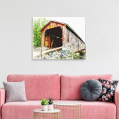 Covered Bridge — Leinwand Art Print (Insitu (Wohnzimmer))