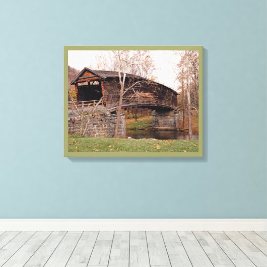Covered Bridge Leinwanddruck (Insitu (Holzboden))