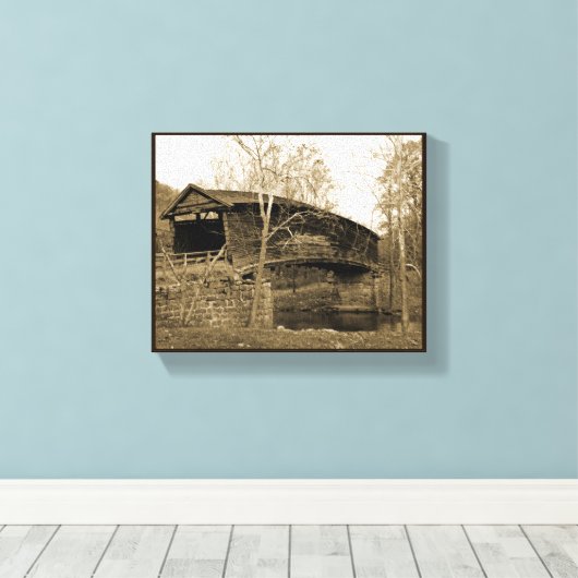 Covered Bridge Leinwanddruck (Insitu (Holzboden))