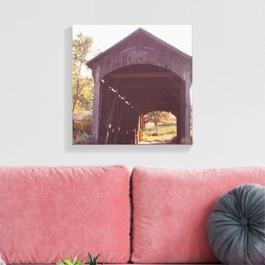 Covered Bridge Leinwanddruck (Insitu (Wohnzimmer))