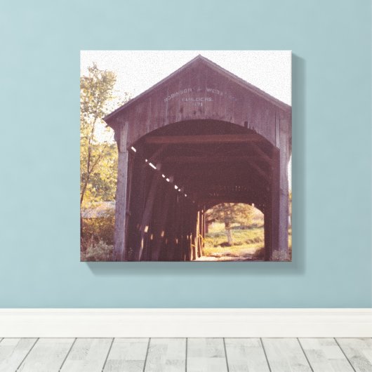 Covered Bridge Leinwanddruck (Insitu (Holzboden))