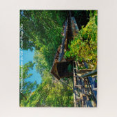 Covered Bridge Ohio.Christmas Grüße Puzzle (Vertikal)
