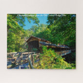 Covered Bridge Ohio.Christmas Grüße Puzzle (Horizontal)