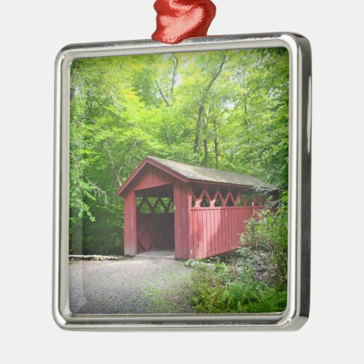 Covered Bridge Ornament Aus Metall (Links)