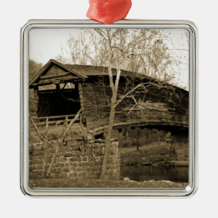 Covered Bridge Ornament Aus Metall