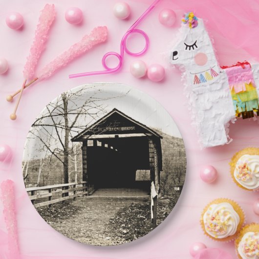 Covered Bridge Pappteller (Party)