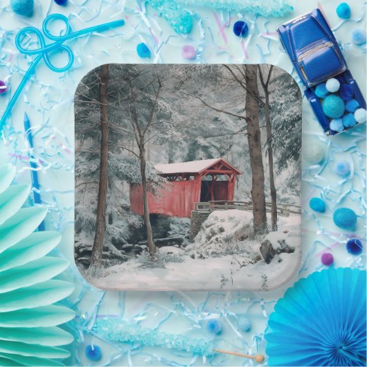 Covered Bridge Pappteller (Party)