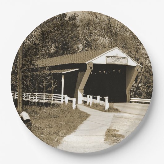 Covered Bridge Pappteller (Vorderseite)