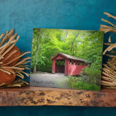 Covered Bridge Plaque Fotoplatte (Seite)