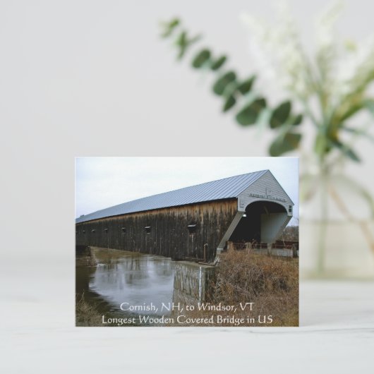 Covered Bridge Postcard Postkarte (Stehend Vorderseite)