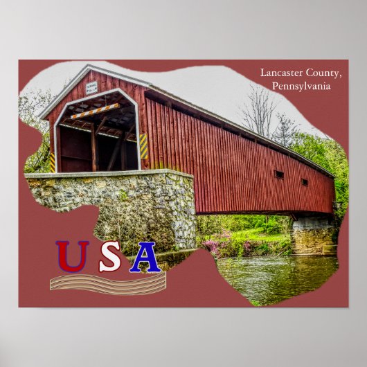 Covered Bridge - Poster Art — Lancaster Landkreis (Vorne)