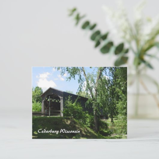 Covered Bridge Postkarte (Stehend Vorderseite)