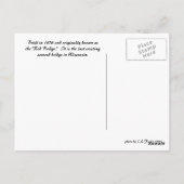 Covered Bridge Postkarte (Rückseite)