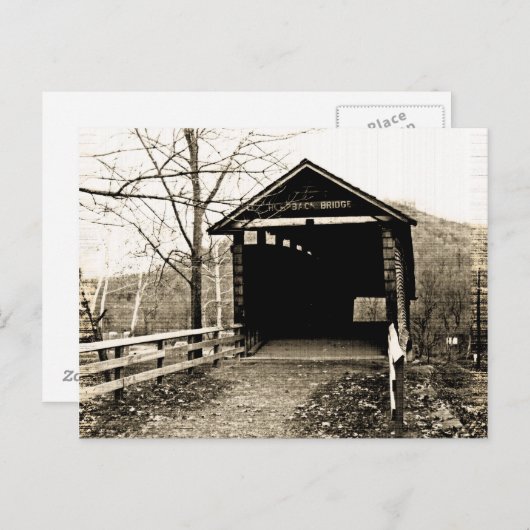 Covered Bridge Postkarte (Vorne/Hinten)