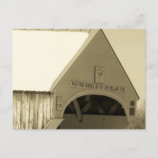 Covered Bridge Postkarte (Vorderseite)