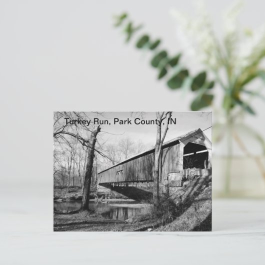 Covered Bridge Postkarte (Stehend Vorderseite)