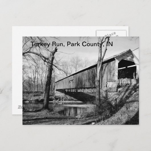 Covered Bridge Postkarte (Vorne/Hinten)