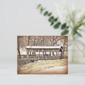 Covered Bridge Postkarte (Stehend Vorderseite)